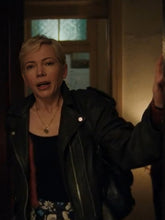Dying for Sex 2025 Michelle Williams Black Leather Moto Jacket